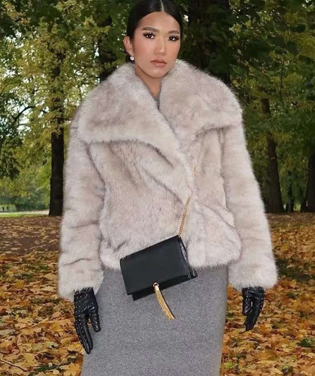 Artificial Fur Mink like Coat Winter Coat Socialite Top