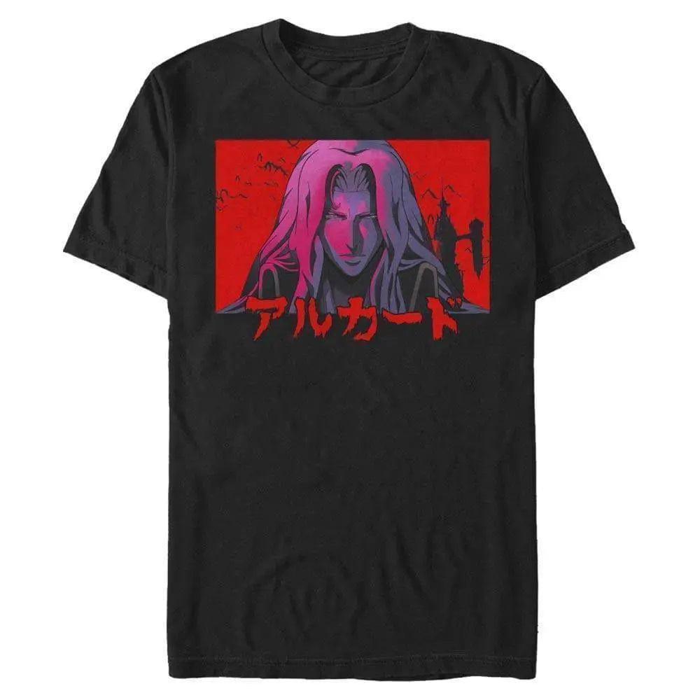 Castlevania - Alucard Sundown - T-Shirt | Apparel | Anime Week Sale - 2024, category : T-Shirts, character : Alucard, fandom : Netflix, fit : Unisex, franchise : Castlevania, Gaming, genre : Anime, genre : TV Series, In Stock, is_not_discountable, is_preoder, Kanji, open, TV | Fifth Sun