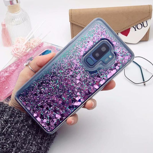 Coque du titre d'albume avec liquide paillettes pour Samsung