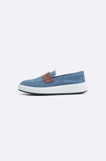 FRAYED DENIM LOAFERS - Vignette | TRENDMAKERMODE™ 