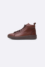 HIGH-TOP LEATHER SNEAKERS - Vignette | TRENDMAKERMODE™ 