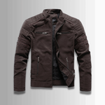 Adam™ | Warm leder bomberjack - Vignette | TRENDMAKERMODE™ 