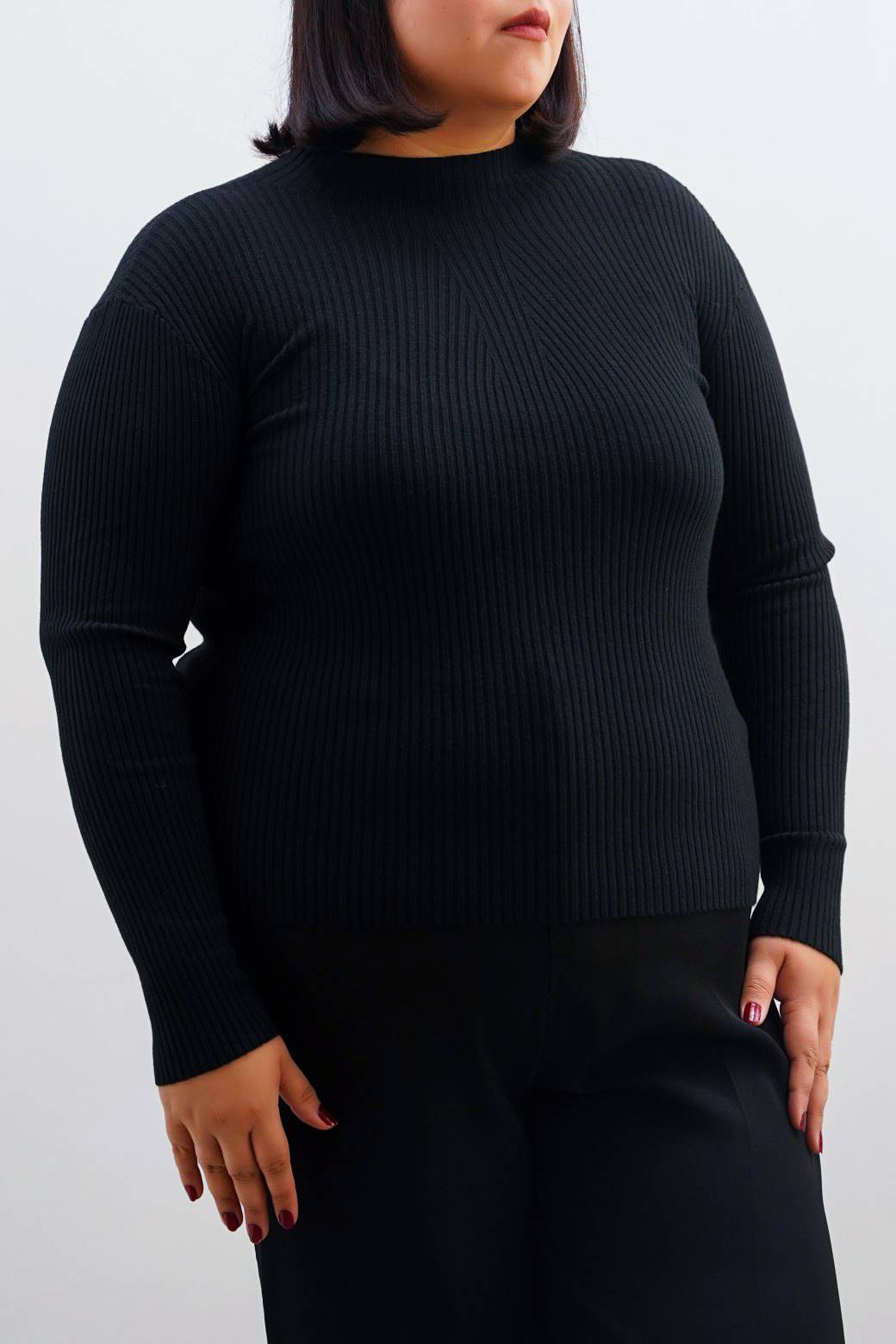 CURVE RIBBED BODYCON SWEATER | SWEATERS | 23-Oct-2024, 298-Codes, _truebody_text, collection-fall-winter-24, collection-sweaters-cardigans, collection-true-body, collection-woman-apparel-new-in, collection-woman-fall-winter-24, collection-woman-sweaters-cardigans, FW-24, SWEATERS & CARDIGANS, WOMAN | LAMA