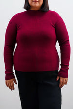 CURVE RIBBED BODYCON SWEATER - Vignette | TRENDMAKERMODE™ 