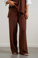 SOFT-KNIT STRAIGHT TROUSERS - Vignette | TRENDMAKERMODE™ 