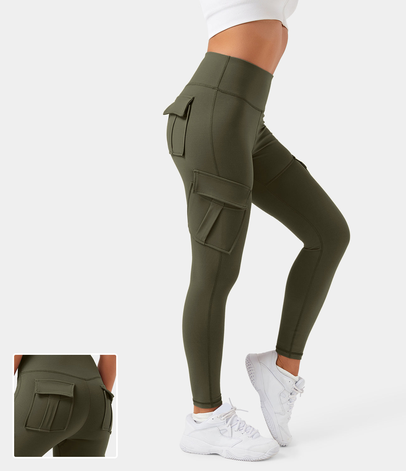 Magas derekú feszes jóga leggings teherzsebekkel | mysite