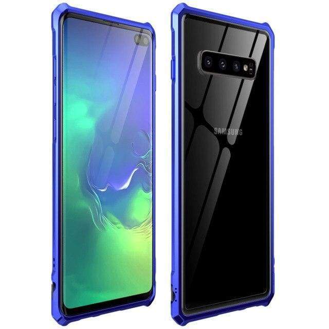 Coque Antichoc en verre trempé 9H très haute protection Pour Samsung S10 S10+ S10 Lite - Samsung S10 / Bleu