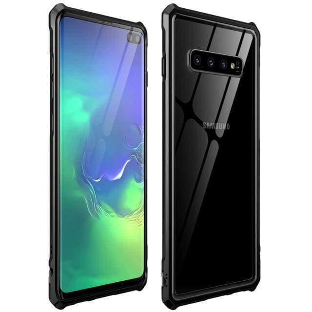 Coque Antichoc en verre trempé 9H très haute protection Pour Samsung S10 S10+ S10 Lite - Samsung S10 / Noir