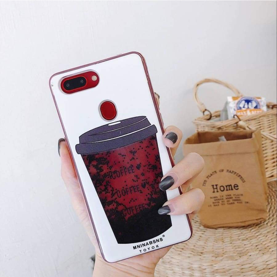 Coque avec liquide Café très drôle Pour Samsung et iPhone | Équipée Cas | Aliexpress