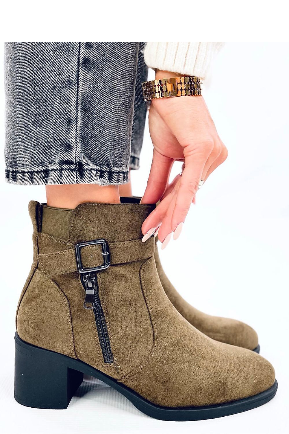 Bottes à talons model 201385 Inello | Matterhorn_Category_/FEMME/Chaussures Femme/Bottes et boots, Matterhorn_Color_vert, Matterhorn_ProductId_201385, Matterhorn_Type_~Botki na obcasie, Matterhorn_Vendor_Inello | Inello