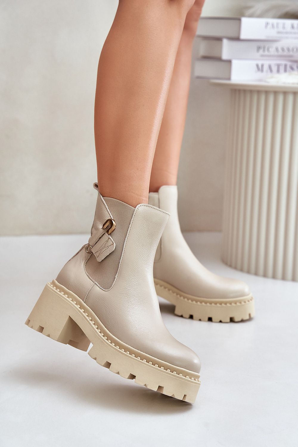 Bottes à talons model 202815 Step in style | Matterhorn_Category_/FEMME/Chaussures Femme/Bottes et boots, Matterhorn_Color_beige, Matterhorn_ProductId_202815, Matterhorn_Type_~Botki na obcasie, Matterhorn_Vendor_Step in style | Step in style