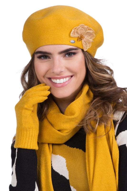 Béret  model 205686 Kamea | Matterhorn_Category_/FEMME/Sacs et Accessoires/Accessoires/Bonnets et chapeaux, Matterhorn_Color_jaune, Matterhorn_ProductId_205686, Matterhorn_Type_Béret, Matterhorn_Vendor_Kamea | Kamea