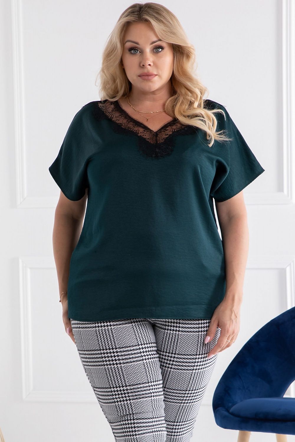 Chemisier grande taille model 169001 Karko | Matterhorn_Category_/FEMME/V?tements Femme/Grandes tailles/Chemisiers grande taille, Matterhorn_Color_vert, Matterhorn_ProductId_169001, Matterhorn_Type_Chemisier grande taille, Matterhorn_Vendor_Karko | Karko