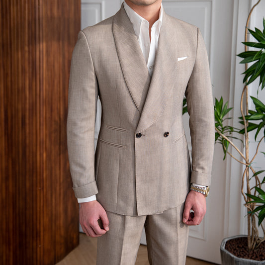 Double-breasted Tuxedo Suit Jacket For Men | TRENDMAKERMODE™ 