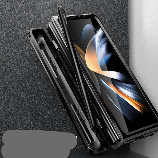 Coque Antichoc avec Protection de Charnière et Support S-Pen pour Samsung Galaxy Z Fold 4/3 – Protecteur d'Écran Intégré