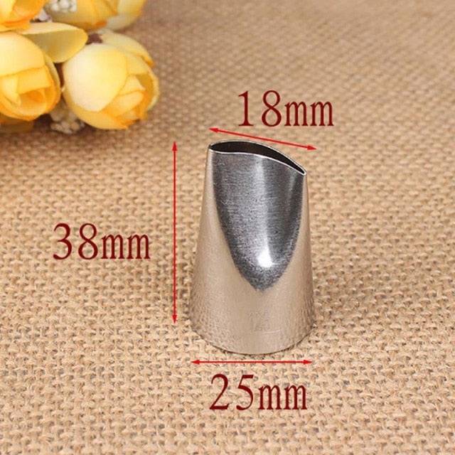 1Pcs DIY Cakes Decoration 19-tooth Pastry Nozzle Kitchen Gadgets Cookies Supplies 304 Stainless Steel Silver Fondant Decor