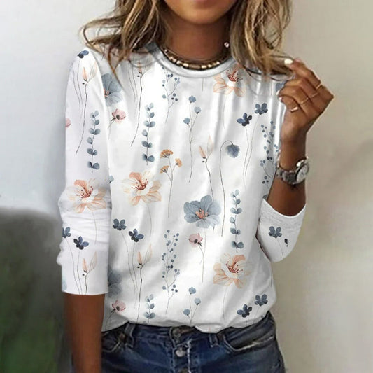 Yasmine™ | Uniek T-shirt met Bloemenprint | Blusen | 9.99, Grande Taille, Solde, Vente Flash | Modehaus MEYER