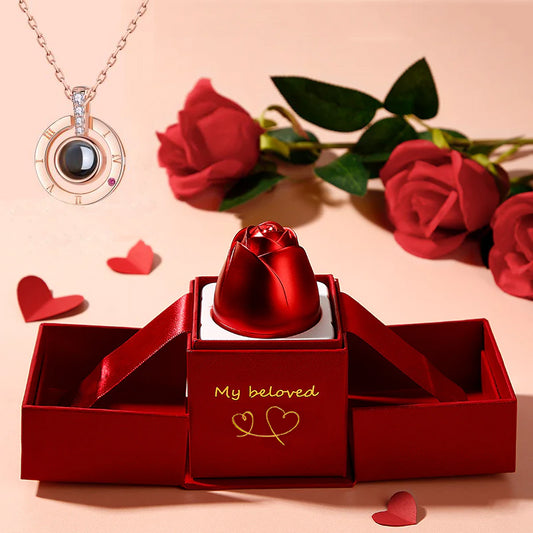 Valentine's Day Gifts Metal Rose Necklace | sekhmetstore