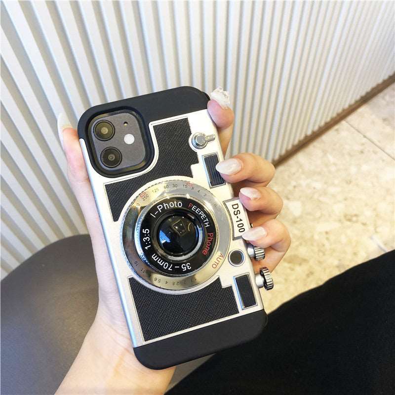 Creative Retro Camera Anti-falling Mobile Phone Case