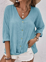 Daniëlle™ | Casual blouse met knoopjes - Vignette | TRENDMAKERMODE™ 