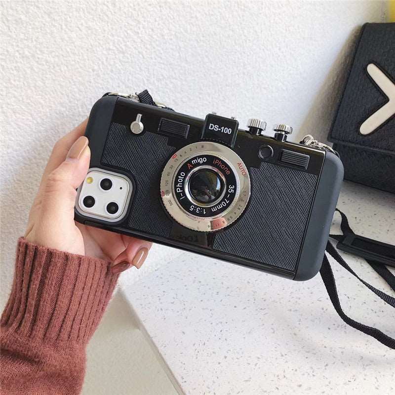 Creative Retro Camera Anti-falling Mobile Phone Case