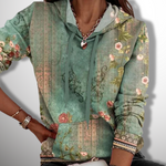 Lieke™ | Modieuze hoodie met bloemenprint - Vignette | TRENDMAKERMODE™ 