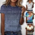 Loyce™ | Blouse met abstract dessin van Herfst - Vignette | TRENDMAKERMODE™ 