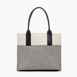 Petite Jaunt Tote - Graniet en heidewit, zwart leer - Vignette | TRENDMAKERMODE™ 