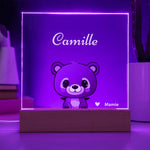 Gepersonaliseerde kindernachtlamp teddybeer met voornaam - Verlicht de dromen van je schat - Vignette | TRENDMAKERMODE™ 