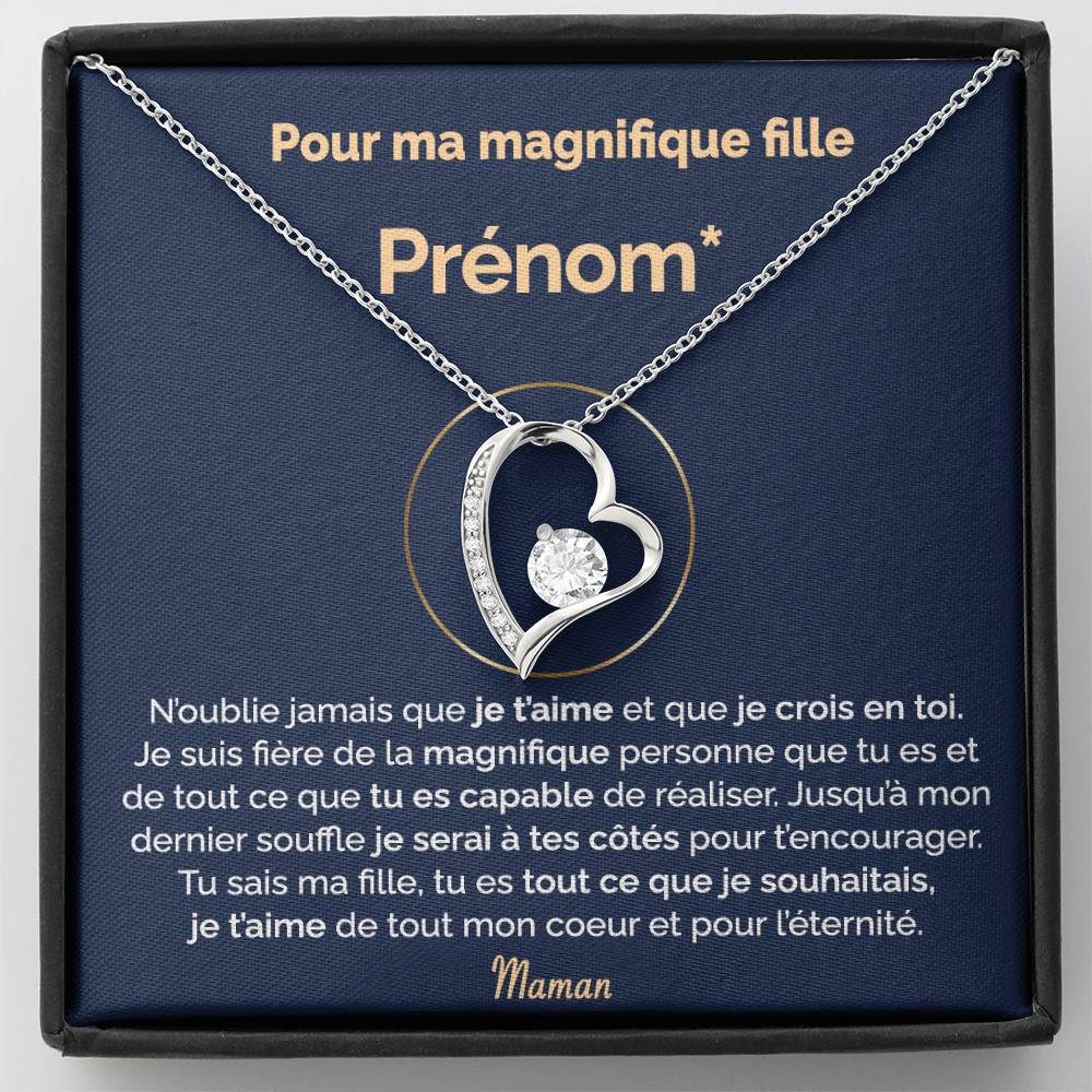 Cadeau Personnalisé de Maman pour sa Fille - Tu es magnifique - Collier Coeur Précieux | Jewelry | C30025TG, C30025TR, lx-C30025, PB23-WOOD, PT-781, TNM-1, USER-66066 | ShineOn Fulfillment