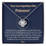 Gepersonaliseerde papa cadeau voor dochter - Je bent mooi - Liefdesknoopketting  - Vignette | TRENDMAKERMODE™ 