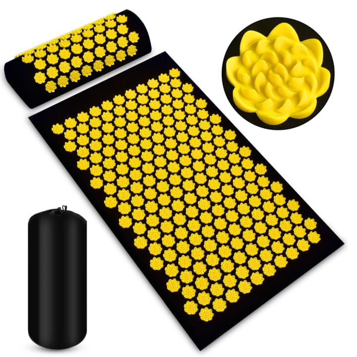 Tapis d’Acupression Shakti - Noir et Jaune